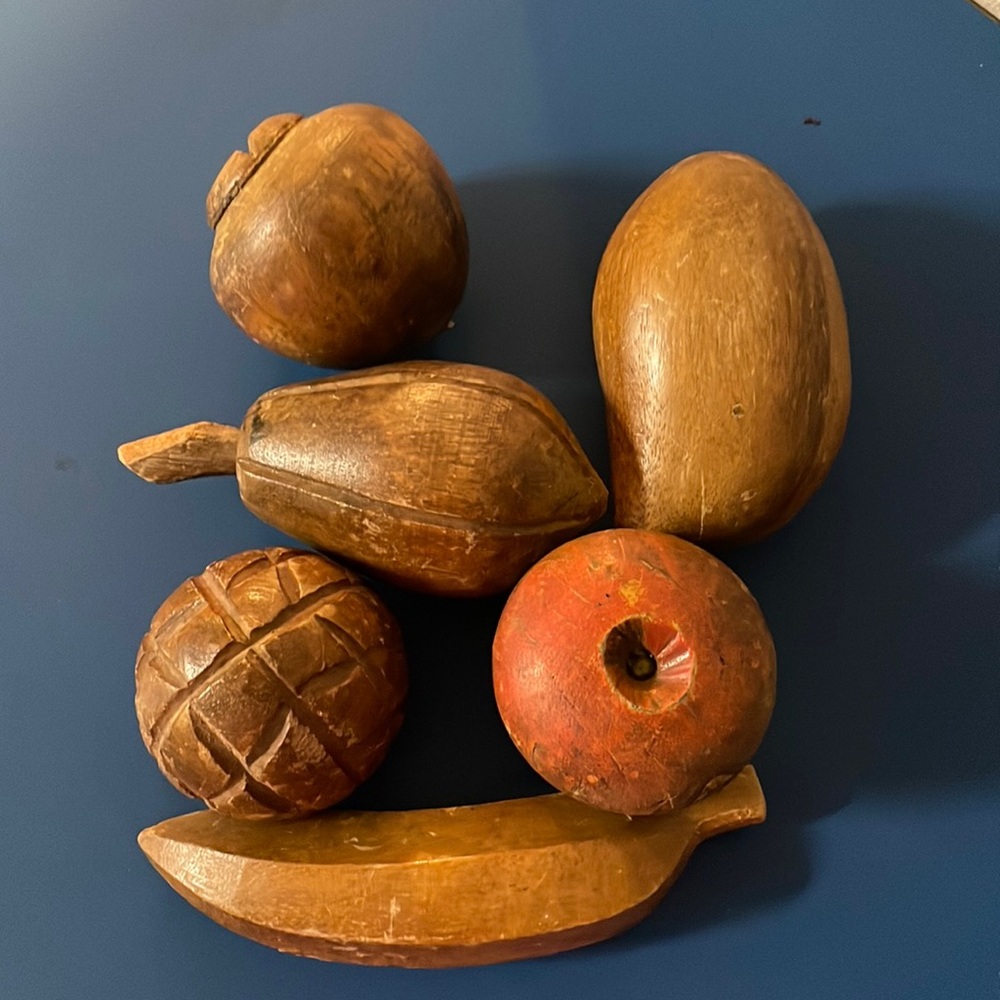 Mid Century Wooden Fruit